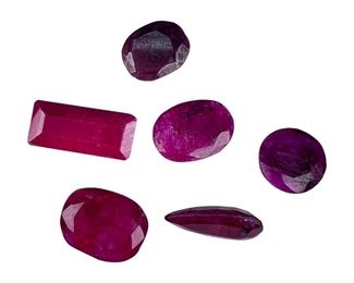 Loose Dyed Ruby Gemstones