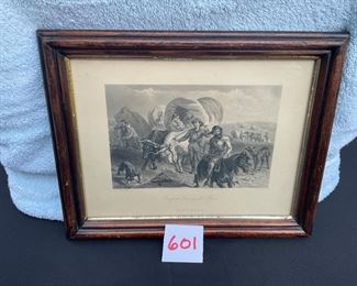 vintage western framed print