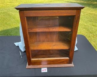 Oak and glass cabinet