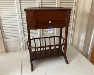 very nice walnut sewing cabinet. Late 1800s piece