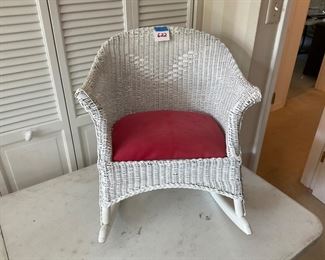 nice antique wicker Childs rocker