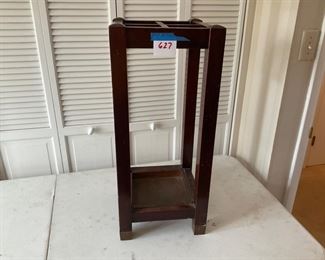 mission oak style cane or umbrella stand. Very nice