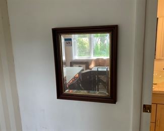 ANTIQUE WALNUT WALL MIRROR