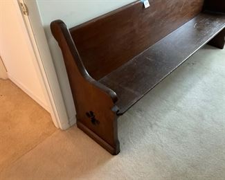 VERY UNIQUE OLD WOOD CHURCH PEW