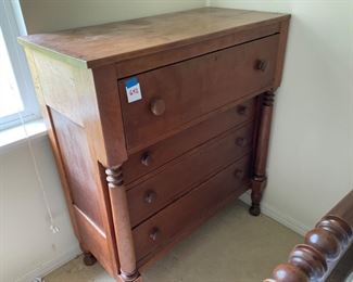 VERY EARLY EMPIRE CHEST OF DRAWERS