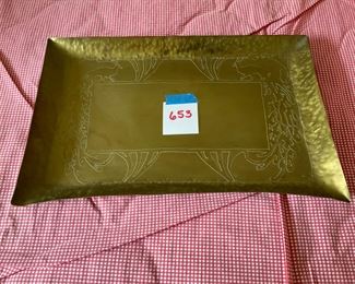 UNQUIE BRASS TRAY. OLD
