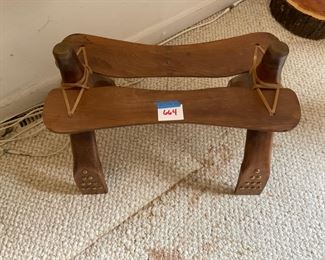CAMEL SADDLE. WOOD