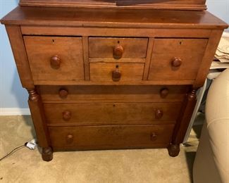 UNIQUE TWO PIECE WALNUT CABINET
