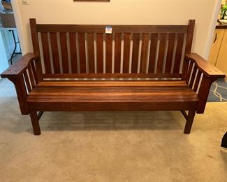 UNIQUE, LONG AND LARGE. BENCH. WOW. MY FAVORITE. PIECE. SO PLEASE BUY IT. I HAVE NO PLACE FOR IT.