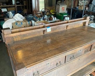 MISSION OAK STYLE SERVER. THIS PIECE HAS AMAZING STORY BEHIND IT. BEAUTIFUL