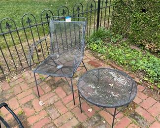 TWO PIECE METAL PATIO FURNITURE