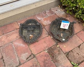 TWO CAST IRON BOOT SCRAPERS