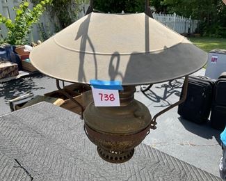 ANTIQUE BRASS HANGING LAMP