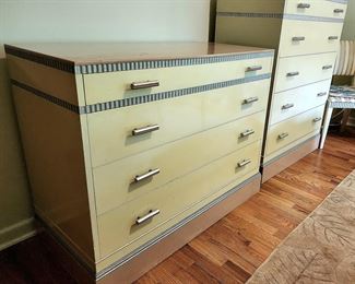 Original cream and Salmon finish with silver accents.