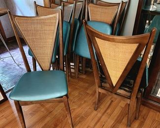 Set of 8 Stackmore folding dining chairs.