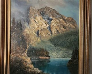 Large signed oil painting