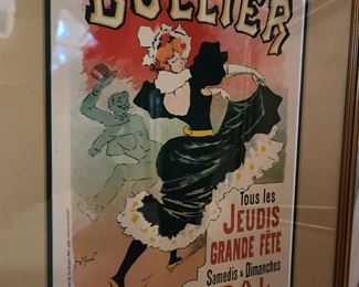 1 of 2 French posters, framed