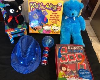 Fun Kids Games, Light Up Hat And Stick, Cat, Paint, A Chair, Etc.