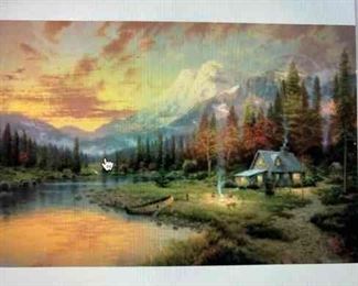 Thomas Kinkade Mountain Majesty Lithograph  Registered  Authenticated  NIB