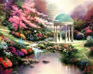 Thomas Kinkade Pool of Serenity Registered  Authenticated  NIB