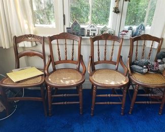 Caned seat chairs