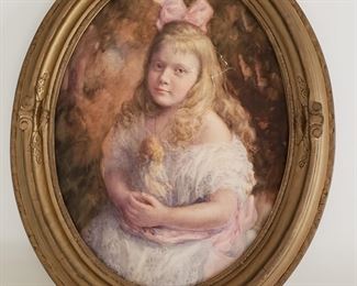 Large watercolor portrait Elizabeth Barker 1915