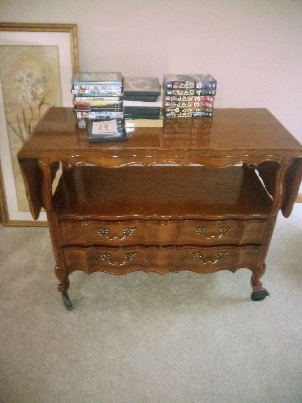 FRENCH PROVINCIAL SERVING CART