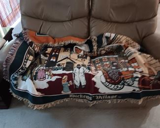 DICKENS VILLAGE THROW