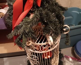 CHRISTMAS BIRD CAGE