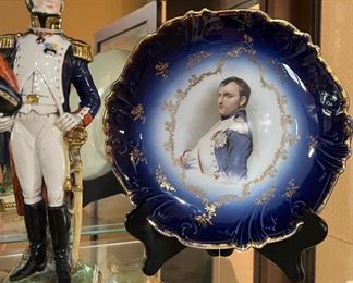 Napoleon plate and figurine