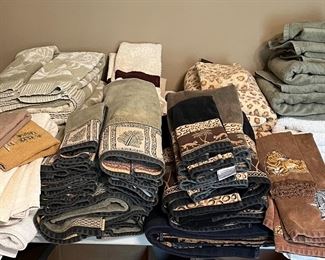 Lots of towels, linens and pillows