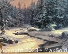 whand signed and numbered thomas kinkade winters end print with certificate3441 t