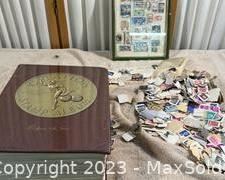 wcitation stamp album and large used stamp collection2881 t