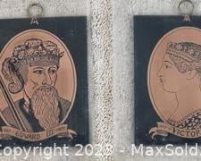 wking edward iii and queen victoria etched copper hanging artwork2971 t