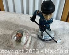 wsharks logan couture bobble head and 1989 allstar game oakland as dave stewart ball3031 t