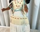 wvintage articulating native american doll with drum3371 t