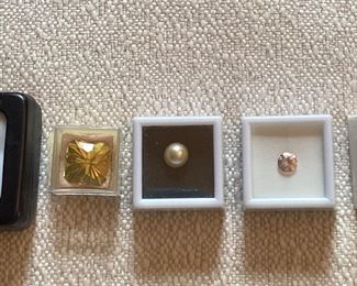 10k Morropino Morganite, 26.73k Ouro Verde, 10.5mm South Sea Pearl, 1.75k Mozambique Morganite, 2TCW Mysric Topaz/ 3/4 CTW Tourmaline 