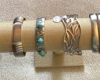 Sterling silver cuff bracelets 