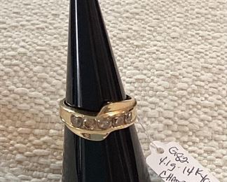 14K yellow gold Champagne Diamond ring