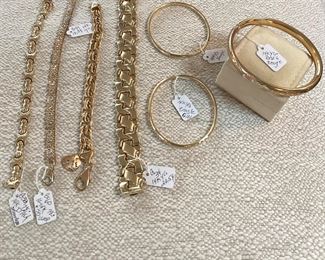 14K bracelets and bangles