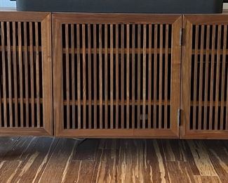 Crate & Barrel Marin Natural Storage Media Console