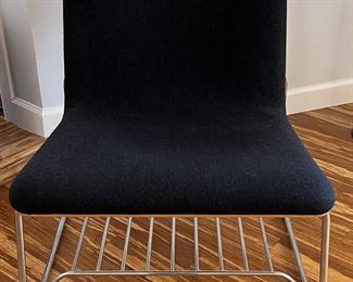 Bentwood Armless Chair w Chrome Base