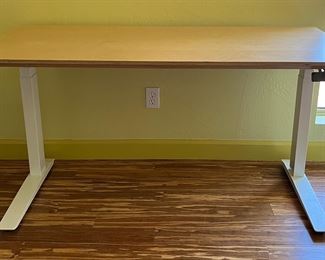 Floyd Adjustable Desk Jarvis Programmable Frame/Floyd's Real Birch Table x 2 