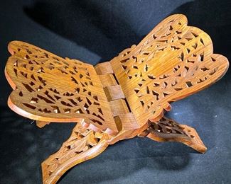 Wooden book stand, perfect for displaying your favorite home decor book!