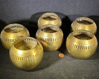 Vintage brass votive holders