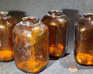 Antique amber “snuff” bottles