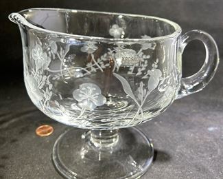 Krosno floral etched crystal 