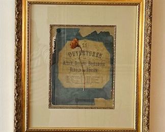 Framed sheet music
Image size 10” x 13.5”