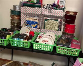 Wrapping paper,  gift boxes, gift bags, bows & ribbon 