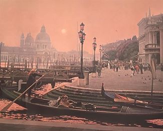 “November Fog - Venice” 
by San Antonio artist Randy Peyton
Artist Proof 21/30  - 29.5”x20”
